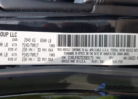 2013 Jeep Grand Cherokee Laredo z USA, uszkodzony, nr VIN 1C4RJFAG7DC583173